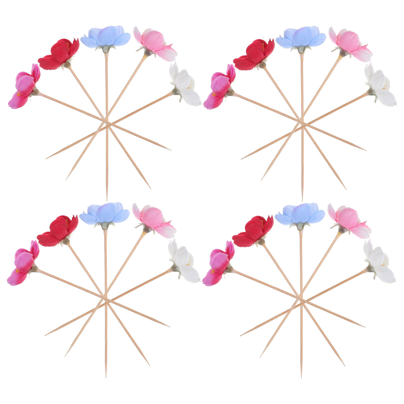 100 Adet Sağlam Çiçekli Meyve  - Floral Picks Wood incelemesi ve fiyatı