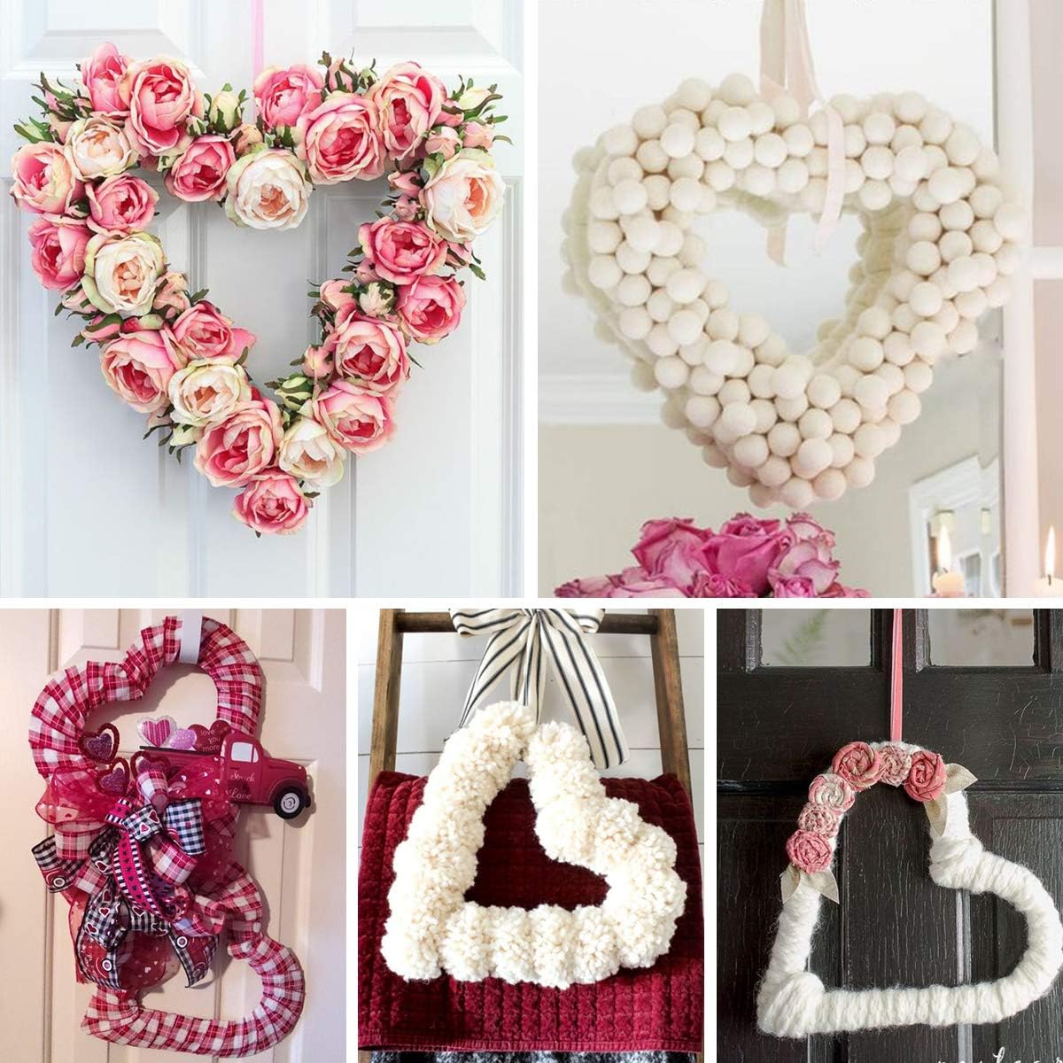 3 paket Premium Metal kalp for - Wreath Form Wire incelemesi ve fiyatı