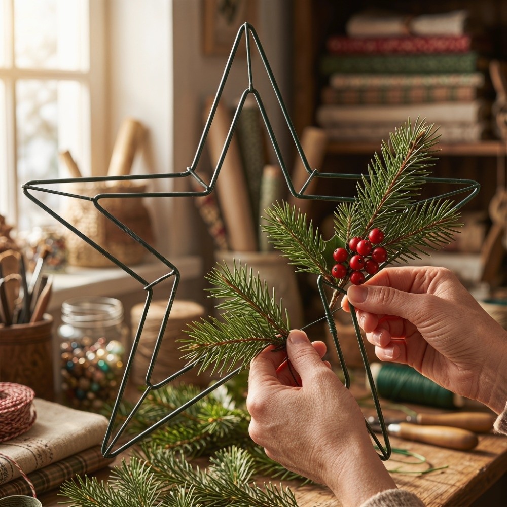 Şenlikli Asılı Metal Tel Yıldı - Wreath Form Wire incelemesi ve fiyatı